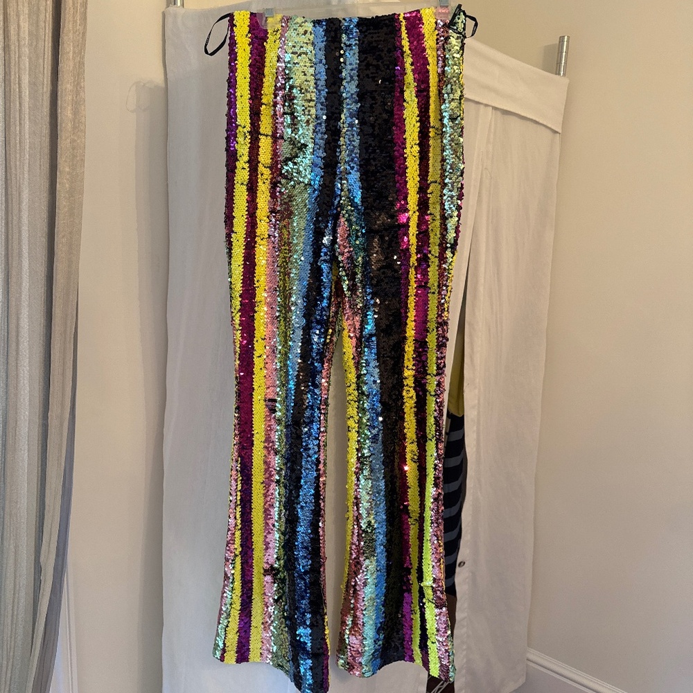 Multi color sequin pants